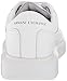 Armani Exchange Men's Thick Sole Leather Sneakers, Optical White, 7.5
