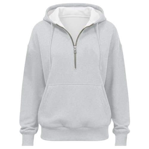 HswsEJ Womens 1/4 Zip Pullover Comfort Oversized Fleece Hoodie - image 4