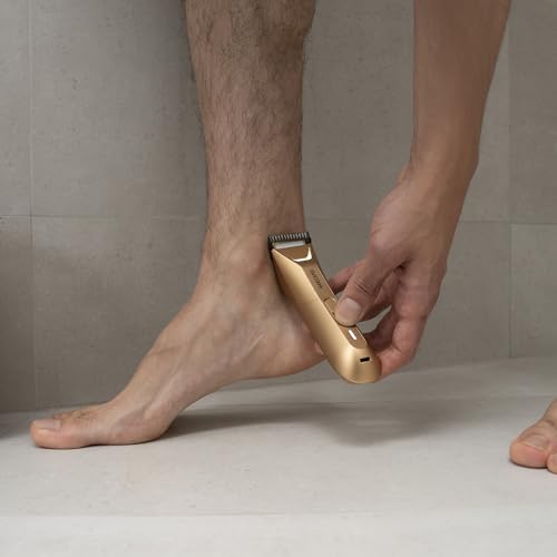 Image of MANSCAPED The Lawn Mower 5.0 Ultra Groin & Body Hair Trimmer - Dual-Head SkinSafe Trimmer & Foil Blades, Waterproof Groomer, USB-C Rechargeable with Travel Case, Men's Ball Shaver, Forged Gold