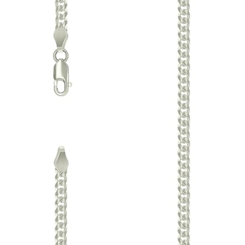 Chaîne gourmette en argent 925 massif 3,5 mm : l'éclat intemporel d'un collier de 41 cm haut de gamme