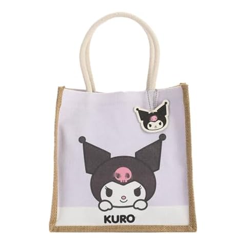 LokDra Kawaii Reusable Bag Kitty Handbag Cute Phone Purse Wallet Melody Makeup Tote Bag Gift for Women Girls (Purple) Cover