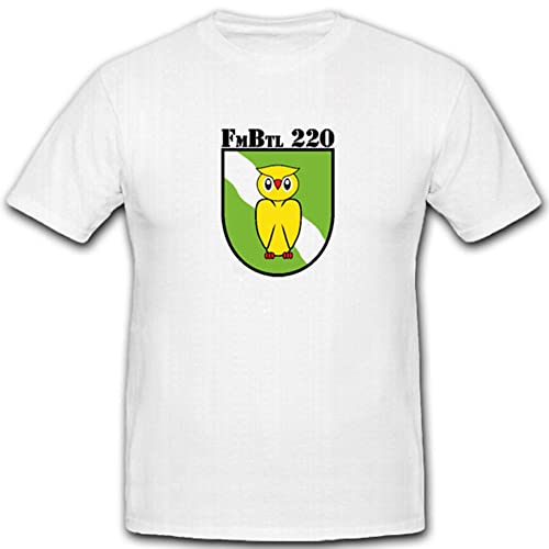 T-shirt blanc FmBtl 220 en taille XXX-Large avec emblème Bataillon militaire
