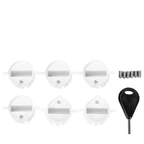 サーフィンフィンプラグ 6個入りブラック/ホワイトプラスチックカッププラグサーフボードFCSラウンドサーフフィンプラグG5ボックスフィンプラグ&スクリューキー