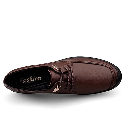 GSLMOLN Men's Fashion Loafer Leather Casual Breathable Formal Dress Shoes4