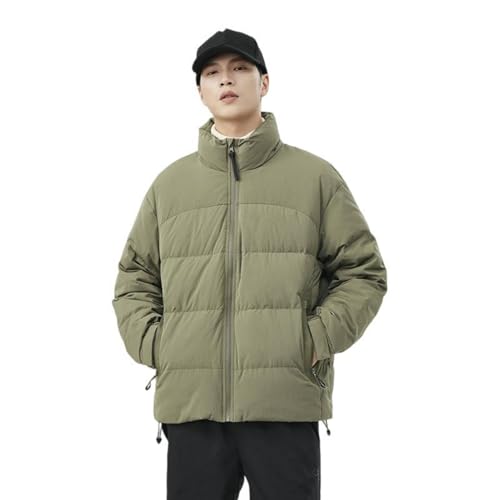 Doudoune chaude homme ample col montant veste hiver rembourrée manteau coupe large