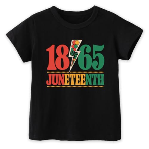 PikaBubbies Juneteenth Shirts for Kids – Boys and Girls Short-Sleeve T-Shirts, Ages 2-6, Celebrate Freedom and Black History