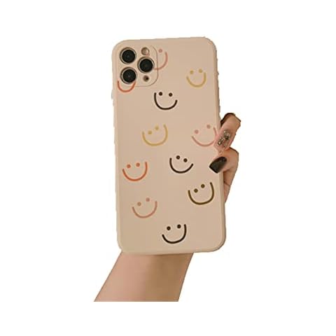 ZBHWYD Cover Fuuny Smiley Phone Case for Iphone 12 Mini 11 Xs Max Pro Max 7 X 8 Xr Plus Silicone Protective (Color : A, Size : For 7/8/SE 2020) Cover