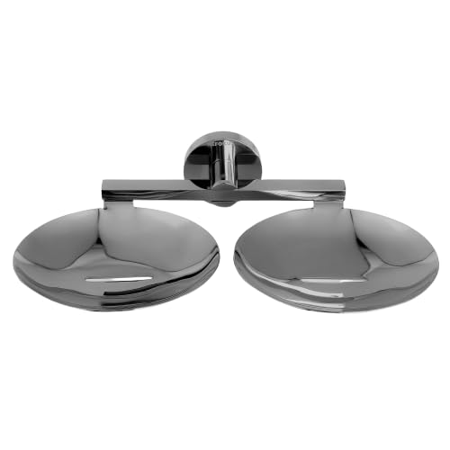 REFOKUS Classic Round Wall Mounted Double Soap Dish 304 Grade Stainless Steel for Bathroom/Bathroom Accessories (Matte Black Finish) (B0CGDMF6N8) Amazon Price History, Amazon Price Tracker