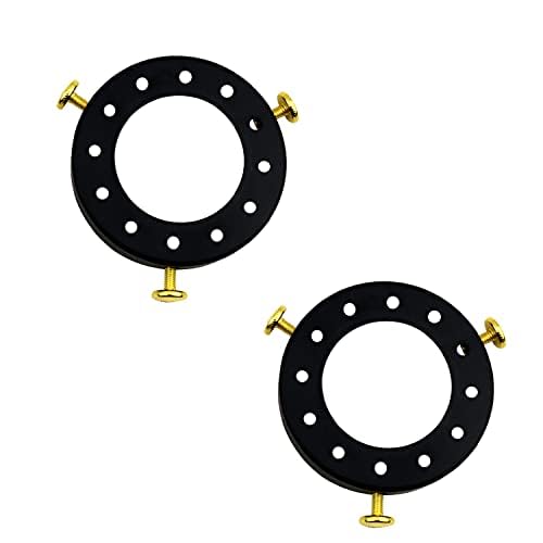 DC VOLTAGE Lamp Shade Reducer Ring 50mm Metal Adapter 2 Pack, Screw-On Fitter for Pendant Ceiling & Wall Light Holders