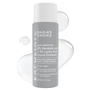 Paula’s Choice 6% Mandelic Acid + 2% Lactic Acid Exfoliant, Gentle Daily AHA Exfoliation for Discoloration, Bumpy Texture & Radiance, for Sensitive Skin, Fragrance-Free