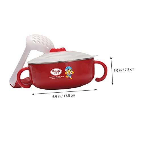 HEMOTON 1 Conjunto Tigela De Moagem Moedor De Alimentos Complementar Multifuncional Moedor De Alimen