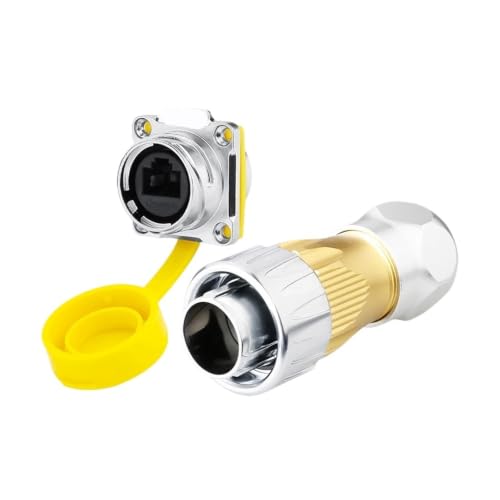 Conector Ethernet industrial DH24 con blindaje metálico y aislamiento IP68 CAT6