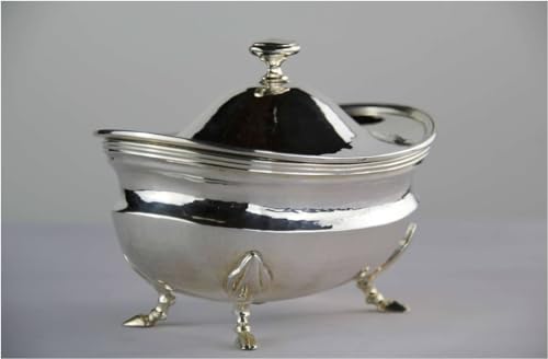 DASSI argento - zuccheriera barchetta 4 piedini in argento 800 martellato