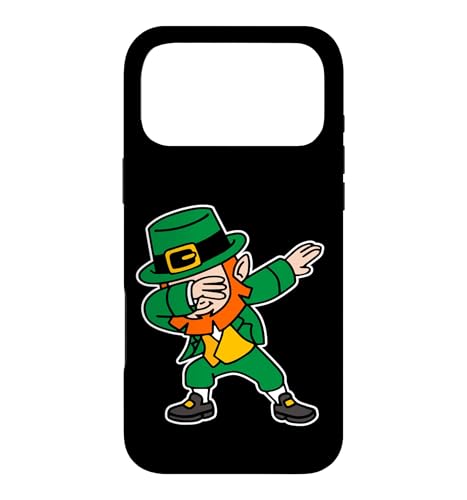 Dabbing Leprechaun ���p�g���b�N�f�[ �N�[���f�U�C�� T�V���c �X�}�z�P�[�X iPhone 17 Pro Max �p
