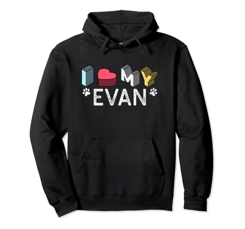 Photo de Evan Nom personnalisé pour chien Evan Pet Lover Sweat à Capuche