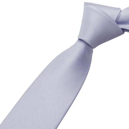 Image of KOOELLE Men's Ties Solid Pure Color Plain Neckties Formal Black Ties For Men