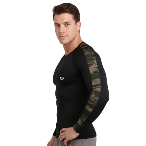 Image of GYMIFIC Mens Full Sleeve Compression T-Shirt | Round Neck Quick Dry Gym Workout Tee | Stretch Athletic Sports for Running & Training T Shirt for man