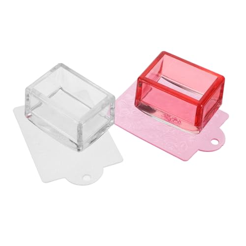 Homoyoyo 2 Piezas Kit de Selladores Transparentes para Manicura Francesa Herramienta Profesional de Estampado de para Salón y Diy