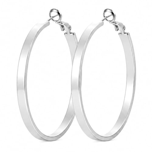 OwMell Large Hoop Earrings for Women 925 Sterling...