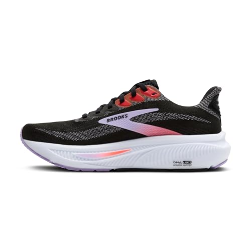 Brooks Women’s Ghost 17 Neutral Running Shoe - Black/Purple/Coral - 12 Medium