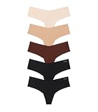 Victoria's Secret PINK - Tanga invisibles para mujer, paquete múltiple (XS-XXL), Nude Pack, Large