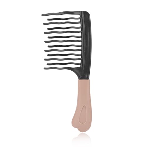 Brosse à Cheveux Bouclés, Doubles Dents Ondulées Peigne Démêlant Humide Brosse à Cheveux Lisse Peigne Coiffant pour Femmes et Hommes, Long, Épais, Sec et Humide, Cadeau