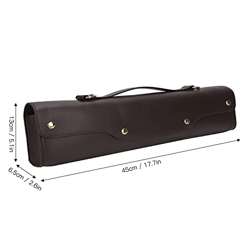 image for Walfront Flute Carrying Bag Synthetic Leather Non Woven Fabric Metal W