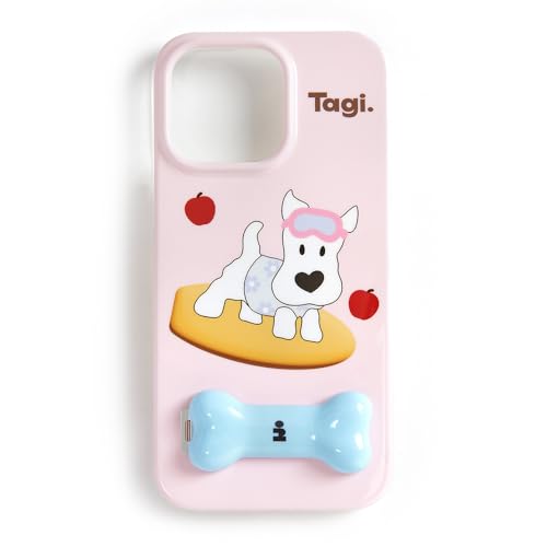 Coque iPhone 15 Pro Tagi Haha Little Tail avec support en métal intégré coloris Baie