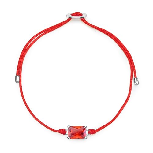 Bracelet femme argent Brosway Fancy cordon avec zircone orange 200mm