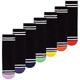 A2Z 4 Kids Boys Girls Back to School Cotton Rich Plain Ankle - Socks 972 Week Days_Black 10-14