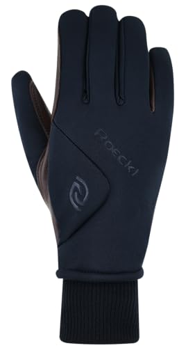 Gants d'équitation d'hiver Roeckl WILA GTX noirs et marrons en taille 6,5