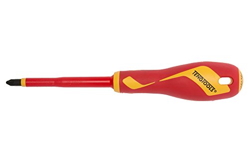 TENGTOOLS 186590303 Tengtools Insulated Screwdrivers, PH/PZ Mouth, Insulated, B Handle, PZ2 Size, 100 mm Length