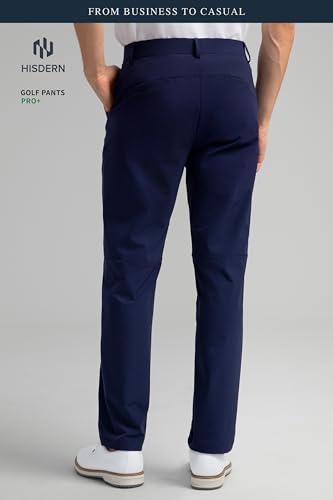 HISDERN Mens Golf Rain Pants Navy