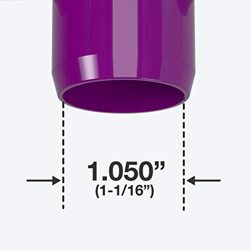 Formufit 3/4" 4-Way Pvc Tee Furniture Grade Fitting In Purple, 1.050" Actual Id, (Pack Of 8), Made In Usa, Uv-Resistant, Impact-Proof, Quickly Construct Tiered Structures With Pvc Pipe - F0344Wt-Pu-8 #TOP5