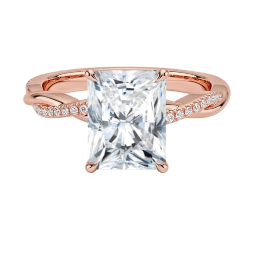 1-3 CT Moissanite Engagement Ring Colorless VVS1 10K 14K 18K Solid Gold & 925 Sterling Silver Twisted Vine Solitaire Moissanite Ring Christmas Gift For Women