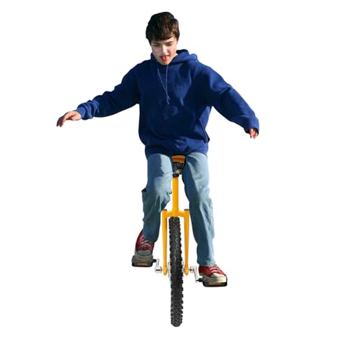 Image of DYNAMI Unicycle with Excellent Steel Frame,Leakproof Tire,Adjustable Height,Curved PU Seat,Mute Bearing,Anti-Slip Designs,for Outdoor Sports Fitness Exercise