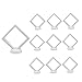 QZH 10 Pcs Transparent Bijoux Pendentif Suspension Présentoir Acrylique Pet Film Nail Autocollant Emballage Boîte Shoot Props (B, 90 x 90 x 20 mm)