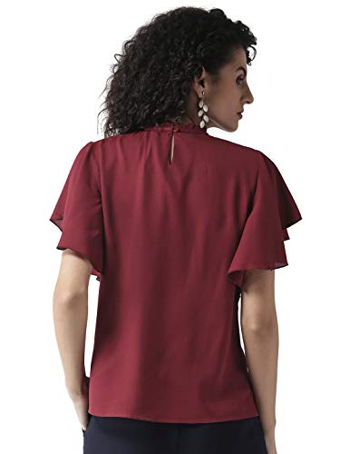 Image of Style Quotient Women Maroon Solid Top