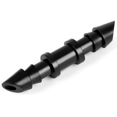 Copadri 60 Pieces 1/4" Drip Irrigation Coupling Fittings：Drip Line Double Barbed Coupler Connectors for 1/4 Inch Irrigation Tubing Quick Connect 1/4'' Coupler with Sharp End for Drip Irrigation System