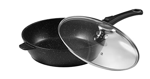 Pradel Excellence - 52393M - Sauteuse 28cm 'Façon Pierre' en Fonte Aluminium, tous Feux dont Induction