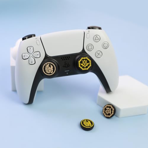Image of PERFECTSIGHT Cute Thumb Grip Caps for Switch 2 2025, PS5, PS4, Xbox Series X /S, Xbox One, Switch PRO Controller, 4PCS Kawaii Soft Rubber 3D Analog Thumbsticks Grips Joystick Cover Set (Black Wilds)