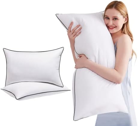 Mr.Ye Bed Pillows for Sleeping 2 Pack King Size Pillows for Side, Stomach and Back Sleepers Soft Down Alternative Microfiber Filling Pillows, 20 x 36 Inches