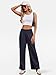 Anbech Women's Wide Leg Baggy Casual Sweatpants with Pockets, Tummy Control Casual Lounge Joggers, Soft Winter Warm 2025 Fashion Pants Blue