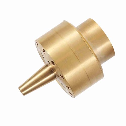 Image of Brass Fountain Nozzle, 3 /4 Inch Fireworks Spray Head, Multi-Direction Column Jet, Gold Pond Sprinkler for Outdoor Garden Water Features