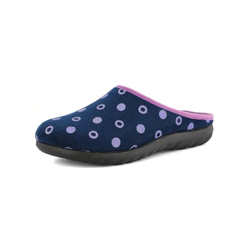 Inblu Donna Pantofole Comode Slippers Invernali Casa Ciabatte (ET24-BLU,38)