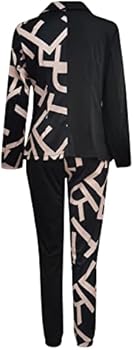 Revers Broek Pak voor Vrouwen Effen Lange Mouw Slanke Formele Blazer Broek Tweedelige Set, Rode 2-delige set, M
