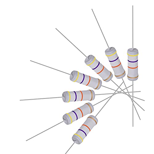 uxcell 20Pcs 47K Ohm Resistor, 3W 5% Tolerance Metal Oxide Film Resistors, Lead, Flame Proof for DIY Electronic Projects and Experiments