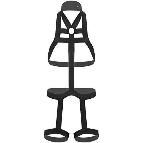 ranrann Body String Sexy Homme Harnais de Corps Bandage Bretelle Restraint Kit Elastique Harnais Poitrine Ceinture Jarretelle Bodysuit Erotique Costume Gay Clubwear Noir Taille Unique