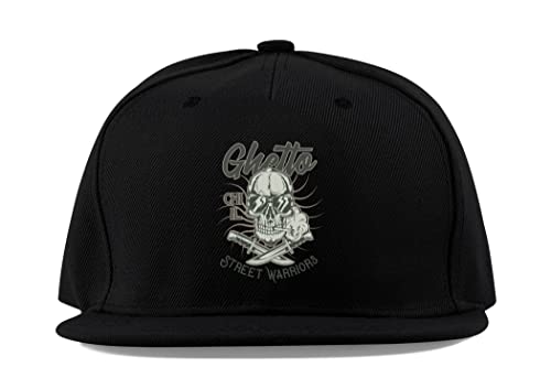 Casquette de baseball en coton Street Warriors avec visière plate contre le soleil