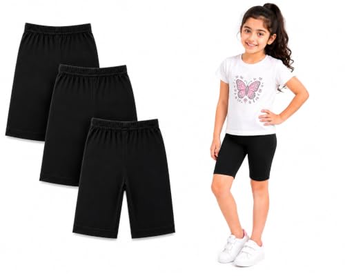 Image of MERIDA Cotton Cycling Shorts for Girl's Pack of 3